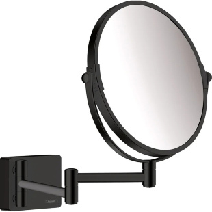 Косметическое зеркало Hansgrohe AddStoris 41791670 с увеличением Черное матовое